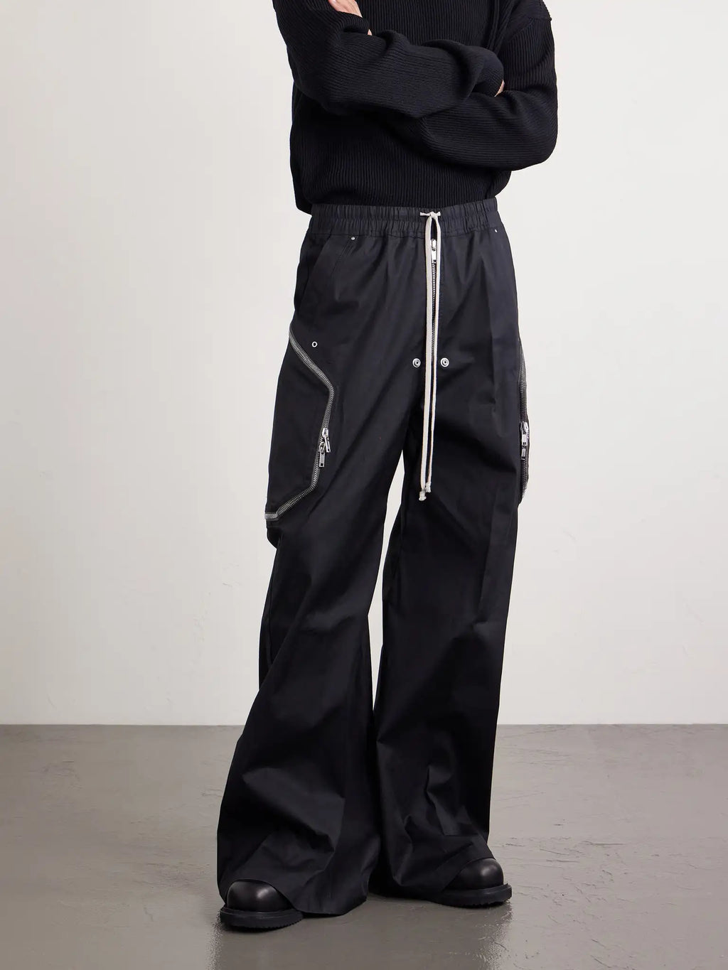 RICK OWENS POPLIN CARGO TROUSERS